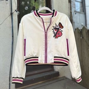 Maje white bomber jacket (Medium)